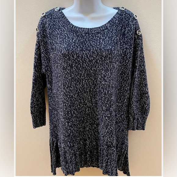 Lucky Brand chunky knit sweater,M,cotton blend,marled rib ,warm, office siren - Picture 1 of 16